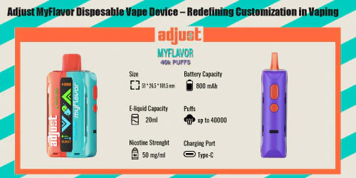 Adjust MyFlavor Disposable Vape Device – Redefining Customization in Vaping