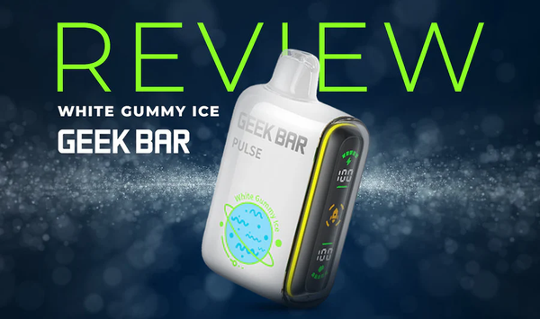 White Gummy Ice Flavor GEEK BAR PULSE 15K PUFFS WHITE GUMMY ICE  RECHARGEABLE VAPE