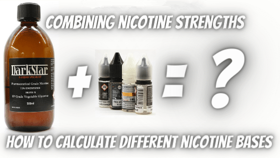 Combining Nicotine Strengths / Calculating The Final Strength Of 2 Or More Different Nicotine Bases