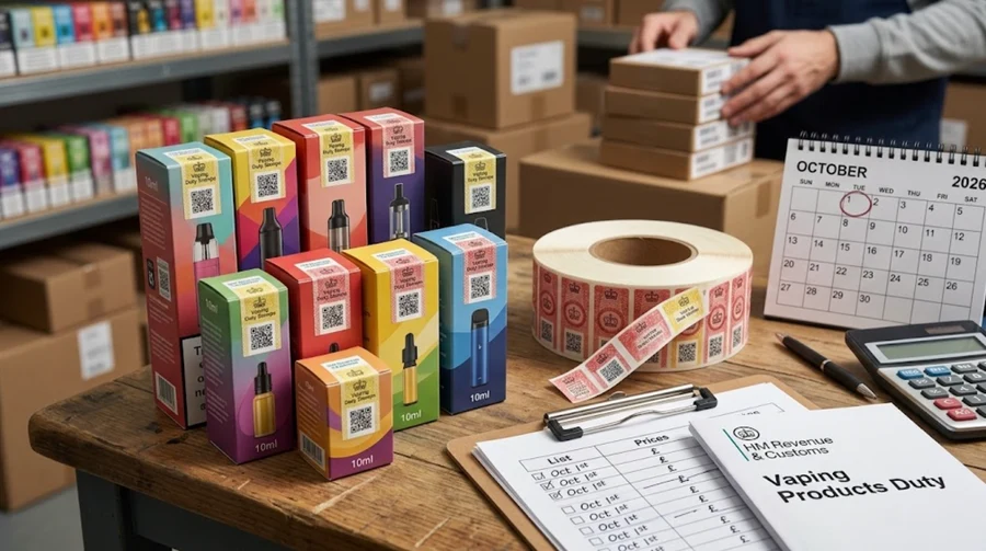 Vaping Products Duty Is Now in Effect: Vape Duty Stamps, Prices and Key Dates