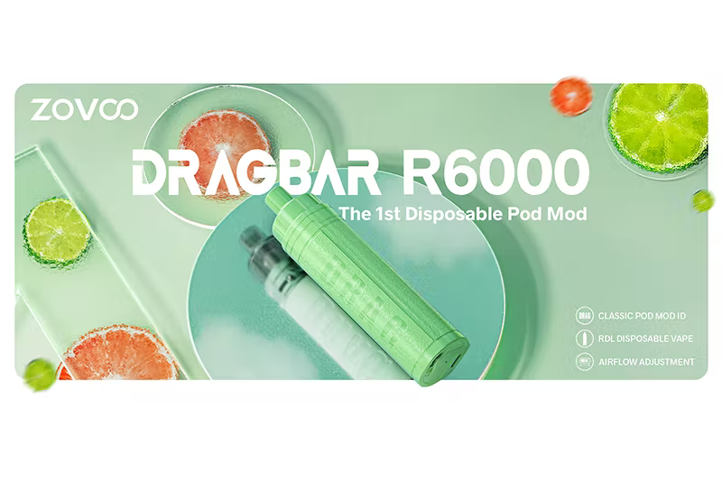 Press Release: Officially Launched! “1st Disposable Pod Mod” ZOVOO DRAGBAR R6000 Unveils the Mystery