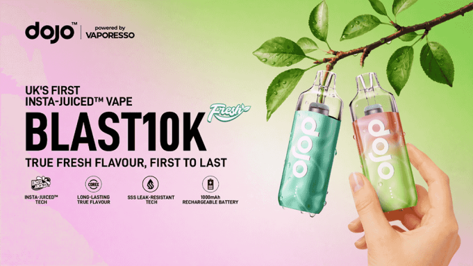 DOJO Launches BLAST10K Fresh: UK’s First Vape with INSTA-JUICED™ Technology and Industry-first Matcha Strawberry Flavour