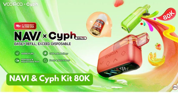 VOOPOO & Cyph Launch NAVI × Cyph Kit 80K: Refillable Pod Kit with Masterful Flavor