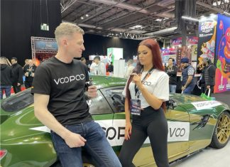 Won “Best International Brand” & “Best Mod” Award – VOOPOO Became the Focus with its Racing Car at the VAPER EXPO UK