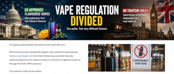 Global Vape Regulation Is Splitting In Two Directions As UK Tightens Rules While US Opens Door To Flavours